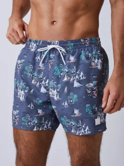 BOSS Gris - Short de bain Piranha imprimé Sale