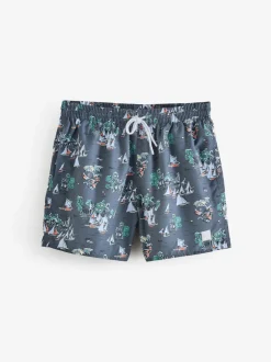 BOSS Gris - Short de bain Piranha imprimé Sale
