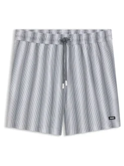 BOSS Gris - Shorts de bain Flounder à rayures
