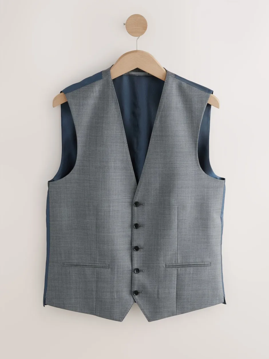 Next Gris - Signature Cerutti ! Gilet de costume 00% en laine italienne Best