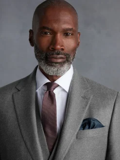 Next Gris - Slim Fit (Slim Fit) - Veste de costume en flanelle de laine et cachemire mélangées Signature Zignone Clearance