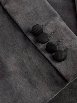 Next Gris - Slim Fit (Slim Fit) - Blazer Motionflex Extensible en velours New