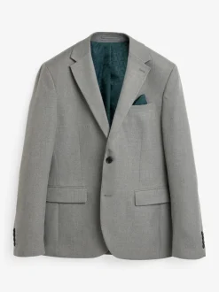 Next - Slim Fit (Slim Fit) - Veste de costume texturée Gris Best