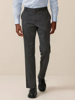 Next Gris - Slim Fit (Slim Fit) - Pantalon élégant uni sur le devant Best