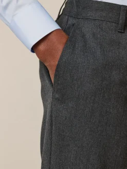 Next Gris - Slim Fit (Slim Fit) - Pantalon élégant uni sur le devant Best