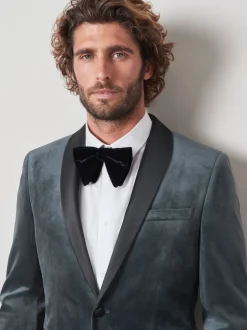 Next Gris - Slim Fit (Slim Fit) - Blazer en velours