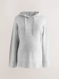 Next Gris - Sweat à capuche en maille de grossesse Outlet