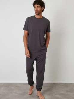 Threadbare Gris - Ensemble de Pyjamas en Coton Pêche Best