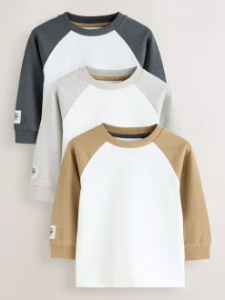 Next Gris - T-shirts raglan à manches longues Lot de 3 (3mois7ans) Hot