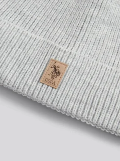 U.S. Polo Assn Gris - Signature Bonnet en maille à Double Horsemen Outlet