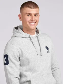 U.S. Polo Assn Gris - . Sweat à capuche Classic Fit Player homme 3 % 100à capuche Hot