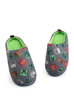 Vanilla Underground Gris - Minecraft Pantoufles Garçons