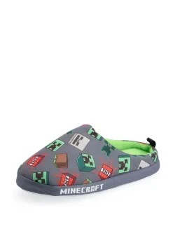 Vanilla Underground Gris - Minecraft Pantoufles Garçons
