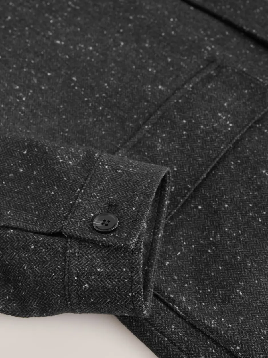 Next Gris - Veste à Chevrons texturée en laine Outlet