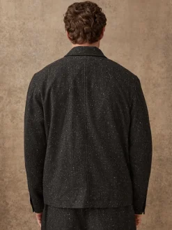 Next Gris - Veste à Chevrons texturée en laine Outlet