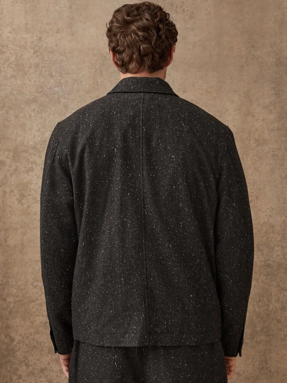 Next Gris - Veste à Chevrons texturée en laine Outlet