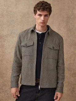 Next Gris - Veste élégante à deux poches en dents de poule Discount