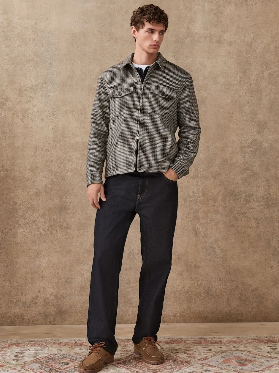 Next Gris - Veste élégante à deux poches en dents de poule Discount