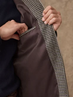 Next Gris - Veste élégante à deux poches en dents de poule Discount