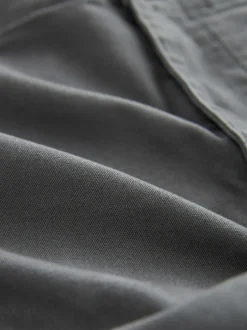 Next - Ajustement droit - Pantalon cargo stretch en coton Gris anthracite Discount