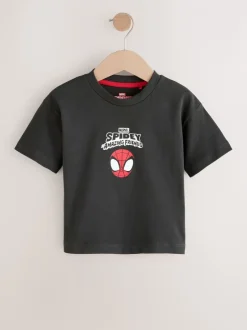 Next Gris anthracite Spidey - T-shirt Marvel en coton à manches courtes (3mois-8ans) Outlet
