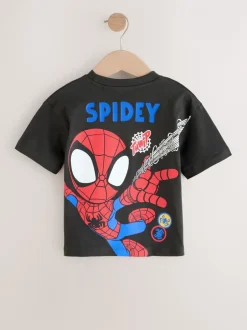 Next Gris anthracite Spidey - T-shirt Marvel en coton à manches courtes (3mois-8ans) Outlet