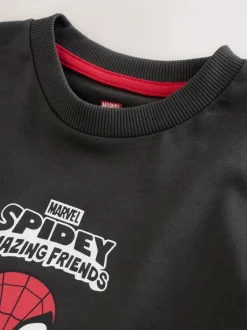 Next Gris anthracite Spidey - T-shirt Marvel en coton à manches courtes (3mois-8ans) Outlet