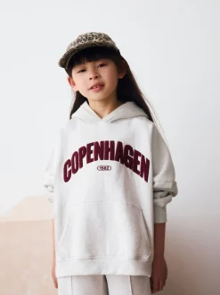 Next - Sweat à capuche (3-16 ans) Gris avec noms de villes New