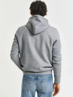 Gant Gris chiné - Pull Over - Sweat-shirt à capuche Regular Shield Best