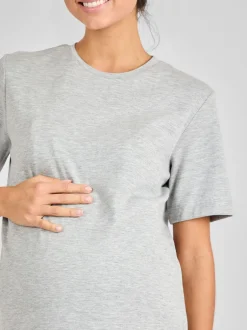 Jojo Maman Bébé - T-shirt de maternité oversize Gris chiné Outlet