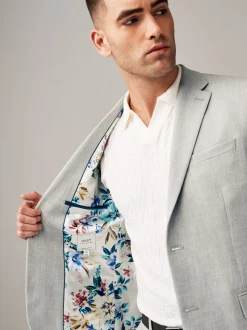 Next Gris clair - - Veste de costume stretch Motionflex Ajustement régulier Hot