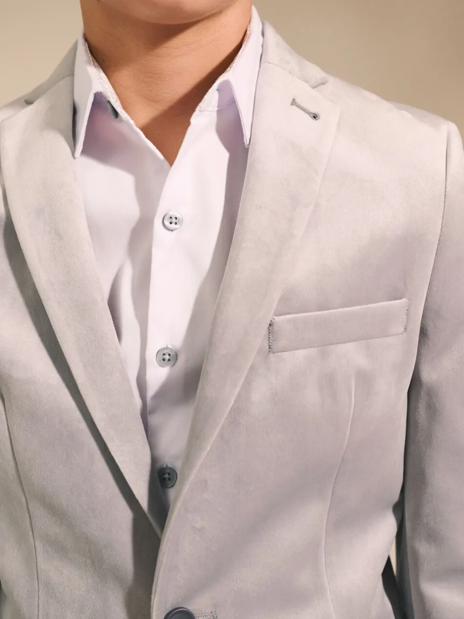 Next Gris clair - Blazer en velours (3-16ans)