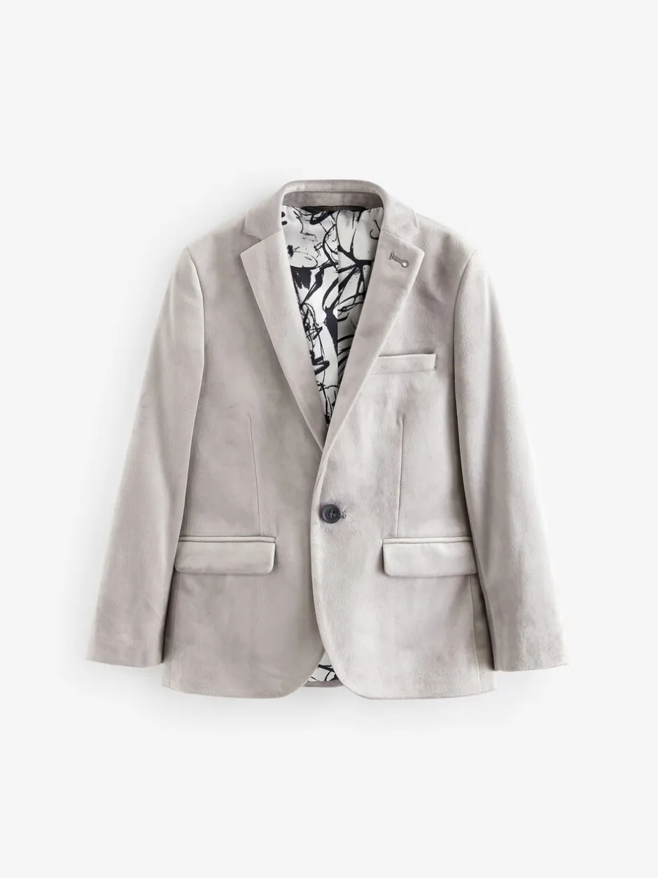 Next Gris clair - Blazer en velours (3-16ans)