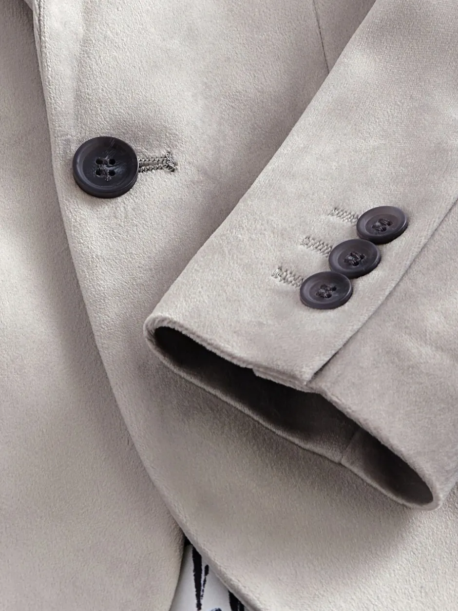 Next Gris clair - Blazer en velours (3-16ans)