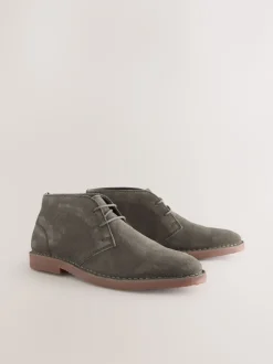 Next - Bottes de désert de Suede Gris clair Sale