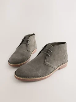 Next - Bottes de désert de Suede Gris clair Sale
