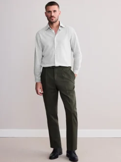 Next Gris clair à carreaux - Chemise Signature Premium texturée Best