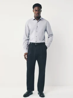 Next - Chemise à manches longues élégante à carreaux 100% coton Gris clair Discount