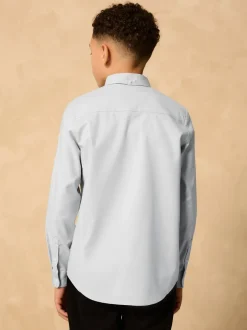 Next - Chemise Oxford (3-16ans) Gris clair Outlet