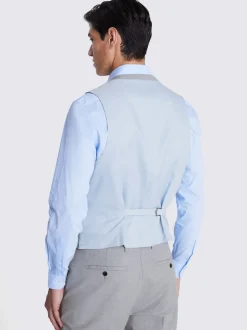 MOSS Gris clair - Coupe standard - Gilet de costume extensible Online