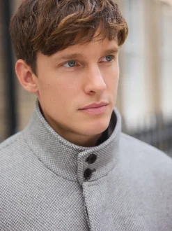 Next Gris clair - Gilet en laine à chevrons Manteau matelassé Best