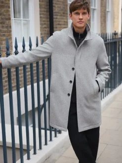 Next Gris clair - Gilet en laine à chevrons Manteau matelassé Best