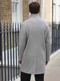 Next Gris clair - Gilet en laine à chevrons Manteau matelassé Best