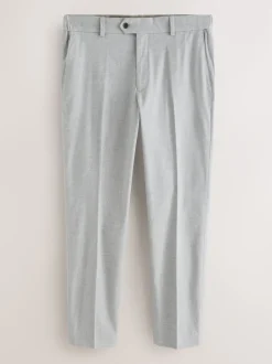 Next Gris clair - Pantalon élégant en coton brossé coupe classique Clearance