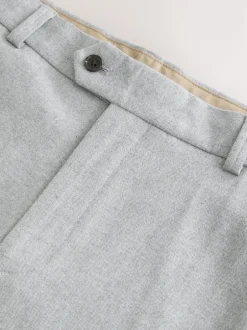 Next Gris clair - Pantalon élégant en coton brossé coupe classique Clearance