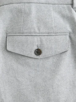 Next Gris clair - Pantalon élégant en coton brossé coupe classique Clearance