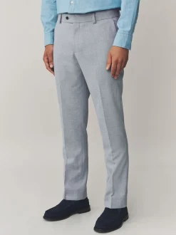 Next Gris clair - Pantalons élégants texturés coupe classique avec ceinture extensible Sale