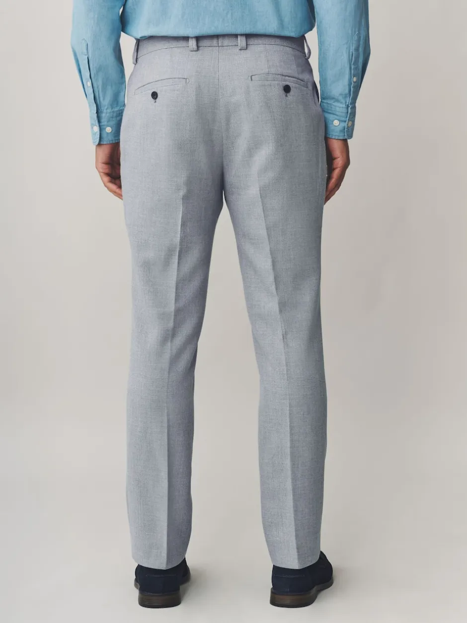 Next Gris clair - Pantalons élégants texturés coupe classique avec ceinture extensible Sale