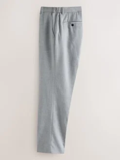 Next Gris clair - Pantalons élégants texturés coupe classique avec ceinture extensible Sale