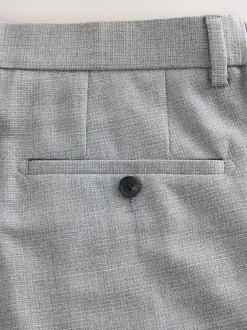 Next Gris clair - Pantalons élégants texturés coupe classique avec ceinture extensible Sale